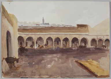Emily Sargent (American, 1857 – 1936). <em>Tangier</em>, 1900. Pencil and watercolor, 10 × 14 in. (25.4 × 35.6 cm). Brooklyn Museum, Anonymous gift, 2022.57.14 (Photo: Brooklyn Museum, 2022.57.14_PS11.jpg)