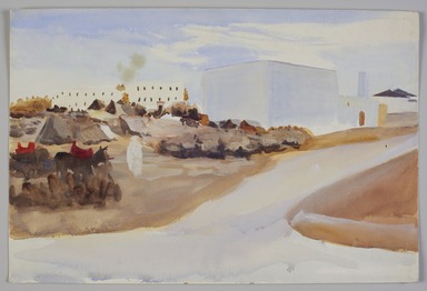 Emily Sargent (American, 1857 – 1936). <em>Tangier</em>, 1900. Pencil and watercolor, 12 × 18 in. (30.5 × 45.7 cm). Brooklyn Museum, Anonymous gift, 2022.57.18 (Photo: Brooklyn Museum, 2022.57.18_PS11.jpg)