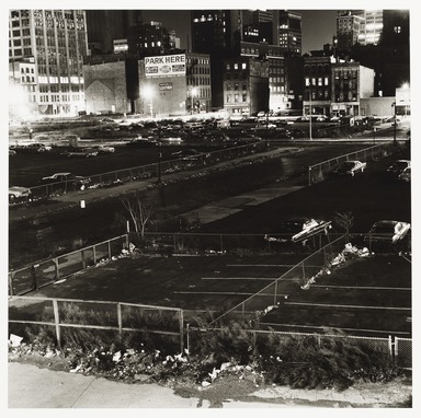 Peter Hujar (1934–1987). <em>West Side Parking Lots</em>, 1976. Vintage Gelatin Silver, image: 14 5/8 × 14 3/4 in. (37.1 × 37.5 cm). Brooklyn Museum, Gift of Pace Gallery and The Peter Hujar Archive, LLC, in honor of the Brooklyn Museum’s 200th Anniversary, 2023.29 (Photo: Brooklyn Museum, 2023.29_PS20.jpg)