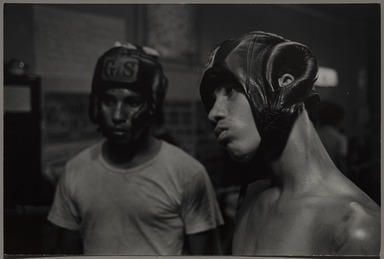 Sebastian Milito (Italian/American, 1943 – 2022). <em>Young Boxers - Columbia St. Brooklyn</em>. Poly Rapid - N.F. F8 3 Seconds, development 2 minutes - Selenium 1:12 - 5 min, 9 × 6 in. (22.9 × 15.2 cm). Brooklyn Museum, Gift of The Family of Sebastian Milito, 2023.32.2. © artist or artist's estate (Photo: Brooklyn Museum, 2023.32.2_PS11.jpg)