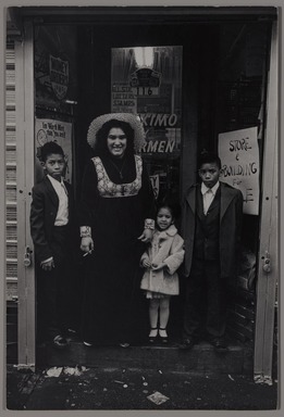 Sebastian Milito (Italian/American, 1943 – 2022). <em>Maximo’s Family - Boreum Hill Brooklyn</em>. Kodak Paper, Kodabromide F.3 Single Weight, 9 × 6 in. (22.9 × 15.2 cm). Brooklyn Museum, Gift of The Family of Sebastian Milito, 2023.32.5. © artist or artist's estate (Photo: Brooklyn Museum, 2023.32.5_PS20.jpg)