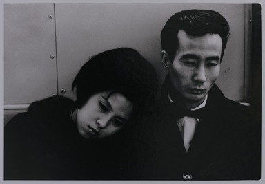 Sebastian Milito (Italian/American, 1943 – 2022). <em>Couple on the Train</em>. Kodak, Polycontrast F Double Weight, 11 × 14 in. (27.9 × 35.6 cm). Brooklyn Museum, Gift of The Family of Sebastian Milito, 2023.32.8. © artist or artist's estate (Photo: Brooklyn Museum, 2023.32.8_PS20.jpg)