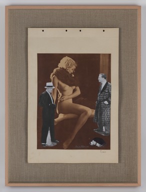 Carmen Calvo (Spanish, born 1950). <em>El cigarro</em>, 2015. Mixed media collage on paper, sheet: 24 3/16 × 18 5/16 in. (61.5 × 46.5 cm). Brooklyn Museum, The Sir Mark Fehrs Haukohl Photography Collection at the Los Angeles County Museum of Art and Brooklyn Museum, with additional support provided by the Emily Winthrop Miles Fund, 2023.36.2. © artist or artist's estate (Photo: Brooklyn Museum, 2023.36.2_PS20.jpg)