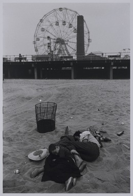 Robert Frank (American, born Switzerland, 1924–2019). <em>Coney Island, 4th of July</em>, 1958. Gelatin silver print, image: 12 7/8 × 8 5/8 in. (32.7 × 21.9 cm). Brooklyn Museum, Gift of The June Leaf and Robert Frank Foundation, in honor of the Brooklyn Museum’s 200th Anniversary, 2024.28.21. © artist or artist's estate (Photo: Brooklyn Museum, 2024.28.21_PS20.jpg)