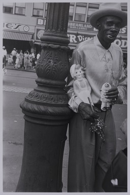 Robert Frank (American, born Switzerland, 1924–2019). <em>Coney Island, 4th of July</em>, 1958. Gelatin silver print, image: 13 × 8 1/2 in. (33 × 21.6 cm). Brooklyn Museum, Gift of The June Leaf and Robert Frank Foundation, in honor of the Brooklyn Museum’s 200th Anniversary, 2024.28.6. © artist or artist's estate (Photo: Brooklyn Museum, 2024.28.6_PS20.jpg)