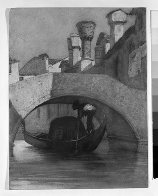 Vincenzo Cabianca (Italian, 1827-1902). <em>View of Venice</em>, 1869. Watercolor, 15 3/8 x 12 in. (39.1 x 30.5 cm). Brooklyn Museum, Bequest of William H. Herriman, 21.457 (Photo: Brooklyn Museum, 21.457_bw.jpg)