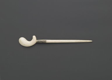 Northern Nguni. <em>Snuff Spoon/ Hair Ornament</em>, 19th century. Bone or ivory, 5 7/8 x 13/16 in. (14.9 x 2.1 cm). Brooklyn Museum, Gift of Thomas A. Eddy, 22.1068a. Creative Commons-BY (Photo: Brooklyn Museum, 22.1068a_PS6.jpg)