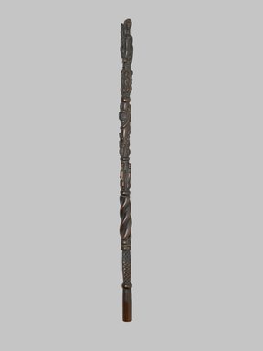 Ngala (Mbangala). <em>Staff (Mvwala)</em>, late 19th or early 20th century. Wood, copper wire, applied materials, 29 x 1 1/4 x 1 1/4in. (73.7 x 3.2 x 3.2cm). Brooklyn Museum, Museum Expedition 1922, Robert B. Woodward Memorial Fund, 22.1134. Creative Commons-BY (Photo: Brooklyn Museum, 22.1134_PS1.jpg)