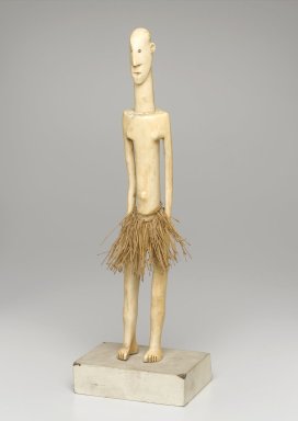 Mangbetu. <em>Figure of a Standing Male</em>, late 19th or early 20th century. Ivory, fiber, 14 x 2 1/8 x 3 1/4 in. (35.6 x 5.4 x 8.3 cm). Brooklyn Museum, Museum Expedition 1922, Robert B. Woodward Memorial Fund, 22.1260. Creative Commons-BY (Photo: Brooklyn Museum, 22.1260_PS1.jpg)