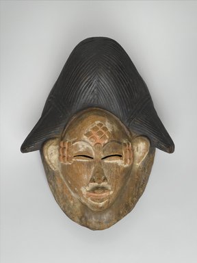 Punu. <em>Mask for Okuyi Society (Mukudj)</em>, late 19th or early 20th century. Wood, pigment, 10 3/4 x 8 1/4 x 4 3/4 in. (27.3 x 21 x 12.1 cm). Brooklyn Museum, Museum Expedition 1922, Robert B. Woodward Memorial Fund, 22.1589. Creative Commons-BY (Photo: Brooklyn Museum, 22.1589_PS2.jpg)