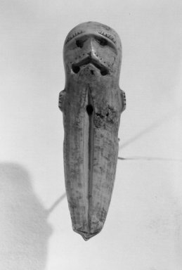 Alaska Native. <em>Lure</em>, 18th–19th century (possibly). Ivory, ink or pigment, 3 9/16 x 9/16in. (9 x 1.5cm). Brooklyn Museum, Brooklyn Museum Collection, 22.1805. Creative Commons-BY (Photo: Brooklyn Museum, 22.1805_acetate_bw.jpg)