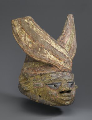 Yorùbá. <em>Gelede Mask</em>, late 19th or early 20th century. Wood, pigment, 11 3/4 x 9 1/4 x 12 in.  (29.8 x 23.5 x 30.5 cm). Brooklyn Museum, Museum Expedition 1922, Robert B. Woodward Memorial Fund, 22.227. Creative Commons-BY (Photo: Brooklyn Museum, 22.227_PS2.jpg)