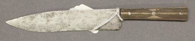  <em>Knife, Blade, Handle</em>, 19th century. Iron, copper alloy, 1 x 7 13/16 in. (2.5 x 19.8 cm). Brooklyn Museum, Museum Expedition 1922, Robert B. Woodward Memorial Fund, 22.545. Creative Commons-BY (Photo: Brooklyn Museum, 22.545_PS10.jpg)