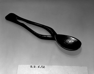 Lega. <em>Spoon (Kalukili)</em>, late 19th or early 20th century. Ivory, 7 1/2 x 1 1/2 in. (19.1 x 3.8 cm). Brooklyn Museum, Museum Expedition 1922, Robert B. Woodward Memorial Fund, 22.672. Creative Commons-BY (Photo: Brooklyn Museum, 22.672_bw.jpg)