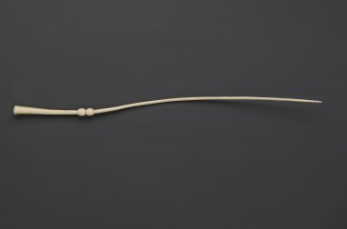 Mangbetu. <em>Hair Ornament</em>, late 19th or early 20th century. Ivory, 18 1/2 x 1/2 in. (47 x 1.3 cm). Brooklyn Museum, Museum Expedition 1922, Robert B. Woodward Memorial Fund, 22.692. Creative Commons-BY (Photo: Brooklyn Museum, 22.692_PS6.jpg)