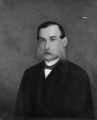 Unknown. <em>Portrait of Henry P. Martin</em>. Oil on canvas, 30 1/4 × 25 in. (76.8 × 63.5 cm). Brooklyn Museum, Bequest of Henry P. Martin, 22.69 (Photo: Brooklyn Museum, 22.69_cropped_bw.jpg)