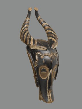 Guro. <em>Zamble Helmet Crest Mask</em>, 19th century. Wood, pigment, 21 1/4 x 8 1/4 x 7 1/2 in. (54 x 21 x 19.1 cm). Brooklyn Museum, Museum Expedition 1922, Robert B. Woodward Memorial Fund, 22.756. Creative Commons-BY (Photo: Brooklyn Museum, 22.756_threequarter_PS2.jpg)