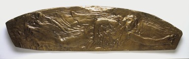 Augustus Saint-Gaudens (American, born Ireland, 1848-1907). <em>Study for the Winged Figure from the Robert Gould Shaw Memorial</em>, 1920. Gilded bronze, 9 7/8 x 36 3/4 x 1/2 in. (25.1 x 93.3 x 1.3 cm). Brooklyn Museum, Robert B. Woodward Memorial Fund, 23.288.2. Creative Commons-BY (Photo: Brooklyn Museum, 23.288.2.jpg)