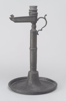  <em>Lamp</em>, n.d. Pewter, 10 3/4 x 6 5/8 x 6 5/8 in. (27.3 x 16.8 x 16.8 cm). Brooklyn Museum, Gift of Mrs. Samuel Doughty, 27.519. Creative Commons-BY (Photo: Brooklyn Museum, 27.519.jpg)