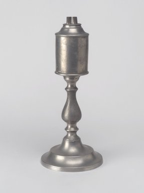 Smith & Co.. <em>Lamp</em>, ca. 1847-1849. Pewter, 8 5/8 x 3 3/4 x 3 3/4 in. (21.9 x 9.5 x 9.5 cm). Brooklyn Museum, Gift of Mrs. Samuel Doughty, 27.580b. Creative Commons-BY (Photo: Brooklyn Museum, 27.580b.jpg)