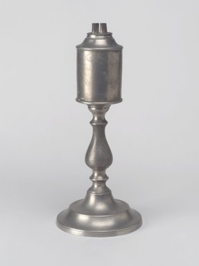 Smith & Co.. <em>Lamp</em>, ca. 1847–1849. Pewter, 8 5/8 x 3 3/4 x 3 3/4 in. (21.9 x 9.5 x 9.5 cm). Brooklyn Museum, Gift of Mrs. Samuel Doughty, 27.580b. Creative Commons-BY (Photo: Brooklyn Museum, 27.580b.jpg)