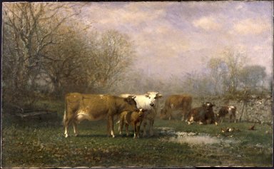 James McDougal Hart (American, born Scotland, 1828-1901). <em>Midsummer</em>, 1870. Oil on canvas, 22 x 36 in. (55.9 x 91.4 cm). Brooklyn Museum, Gift of Mrs. Willard H. Platt, 28.6 (Photo: Brooklyn Museum, 28.6_SL1.jpg)