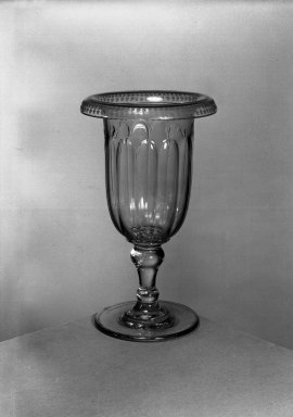  <em>Vase</em>, 19th century. Glass, 12 1/8 x 5 1/2 in. (30.8 x 14 cm). Brooklyn Museum, Bequest of Samuel E. Haslett, 29.1599. Creative Commons-BY (Photo: Brooklyn Museum, 29.1599_acetate_bw.jpg)