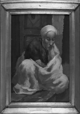 Aleksandr Yakovlev (Russian, 1887-1938). <em>Arab Merchant</em>, 1930. Oil on canvas, 19 1/8 x 12 13/16in. (48.6 x 32.5cm). Brooklyn Museum, Frederick Loeser Fund, 30.1150 (Photo: Brooklyn Museum, 30.1150_acetate_bw.jpg)
