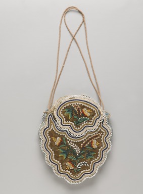 Hodinöhsö:ni’ (probably). <em>Bag</em>, late 19th–early 20th century. Velvet, beads, silk, cordage, 7 1/16 x 5 11/16 in.  (18 x 14.5 cm). Brooklyn Museum, Gift of Margaret S. Bedell, 30.1459.10. Creative Commons-BY (Photo: , 30.1459.10_front_PS9.jpg)