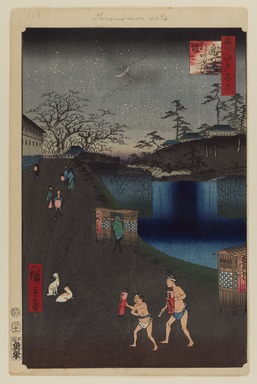 Utagawa Hiroshige (Japanese, 1797-1858). <em>Aoi Slope, Outside Toranomon Gate, No. 113 from One Hundred Famous Views of Edo</em>, 11th month of 1857. Woodblock print, Sheet: 14 3/16 x 9 1/4 in. (36 x 23.5 cm). Brooklyn Museum, Gift of Anna Ferris, 30.1478.113 (Photo: Brooklyn Museum, 30.1478.113_PS20.jpg)