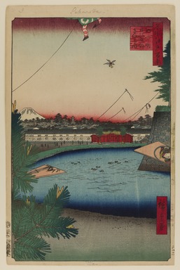 Utagawa Hiroshige (Japanese, 1797–1858). <em>Hibiya and Soto-Sakurada From Yamashita-Cho, No. 3 in One Hundred Famous Views of Edo</em>, 12th month of 1857. Woodblock print, Image: 13 1/4 x 8 5/8 in. (33.7 x 21.9 cm). Brooklyn Museum, Gift of Anna Ferris, 30.1478.3 (Photo: Brooklyn Museum, 30.1478.3_PS20.jpg)