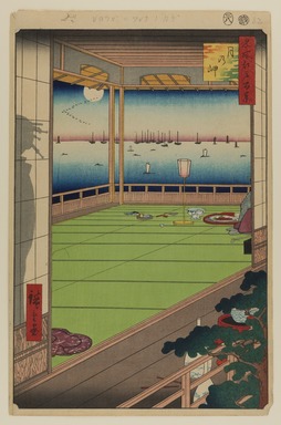 Utagawa Hiroshige (Japanese, 1797-1858). <em>Moon-Viewing Point, No. 82 from One Hundred Famous Views of Edo</em>, 8th month of 1857. Woodblock print, Sheet: 14 3/16 x 9 1/4 in. (36 x 23.5 cm). Brooklyn Museum, Gift of Anna Ferris, 30.1478.82 (Photo: Brooklyn Museum, 30.1478.82_PS20.jpg)
