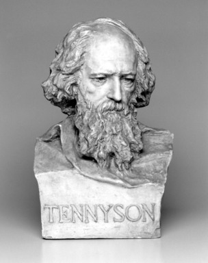 William Ordway Partridge (American, 1861–1930). <em>Portrait of Alfred Lord Tennyson</em>, 1899. Plaster, 21 x 13 1/2 x 10 7/8 in. (53.3 x 34.3 x 27.6 cm). Brooklyn Museum, Gift of Mrs. Charles R. Baker, 30.924. Creative Commons-BY (Photo: Brooklyn Museum, 30.924_bw.jpg)