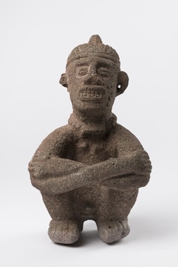  <em>Seated Male Figure</em>, 1000–1550. Volcanic stone (Andesite), 11 3/4 × 7 × 5 1/2 in. (29.8 × 17.8 × 14 cm). Brooklyn Museum, Gift of Mrs. Minor C. Keith in memory of her husband, 31.1692. Creative Commons-BY (Photo: Brooklyn Museum, 31.1692_front_PS22.jpg)