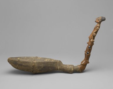 Mangbetu. <em>Harp with Removable Pegs (Kundi)</em>, early 20th century. Wood, skin, 10 x 15 x 3 1/4 in. (15.4 x 38.1 x 8.3 cm). Brooklyn Museum, Museum Expedition 1931, Robert B. Woodward Memorial Fund, 31.1810a-f. Creative Commons-BY (Photo: Brooklyn Museum, 31.1810a-f_profile_PS2.jpg)