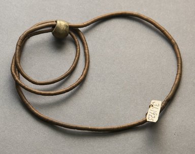 Pygmy, Momou. <em>Leglet with Clasp</em>. Copper wire, brass Brooklyn Museum, Museum Expedition 1931, Robert B. Woodward Memorial Fund, 31.1925. Creative Commons-BY (Photo: Brooklyn Museum, 31.1925_side_PS10.jpg)