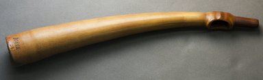 Possibly Mangbetu. <em>Horn</em>, 19th century. Ivory, 1 3/4 x 13 5/8 in. (4.4 x 34.6 cm). Brooklyn Museum, Museum Expedition 1931, Robert B. Woodward Memorial Fund, 31.2039. Creative Commons-BY (Photo: Brooklyn Museum, 31.2039_front_PS10.jpg)