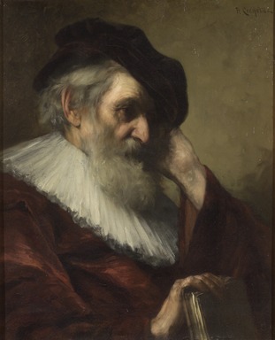 Richard Creifelds (American, 1854-1939). <em>The Patrician</em>, ca. 1878. Oil on canvas, 21 15/16 x 17 15/16 in. (55.8 x 45.5 cm). Brooklyn Museum, Gift of the University Club, 31.697 (Photo: Brooklyn Museum, 31.697_cropped.jpg)