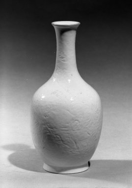  <em>Light and Small Thinly Potted Vase</em>, 1736-1795. Porcelain with veiled decoration, 7 1/8 x 3 3/4 in. (18.1 x 9.5 cm). Brooklyn Museum, Gift of the executors of the Estate of Colonel Michael Friedsam, 32.1145. Creative Commons-BY (Photo: Brooklyn Museum, 32.1145_acetate_bw.jpg)