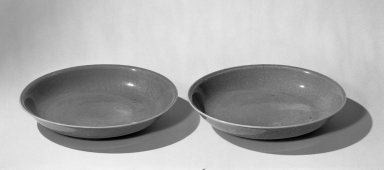  <em>Plate, One of Pair</em>, 19th-20th century. Porcelain with monochrome color glaze, 1 1/2 x 8 1/8 in. (3.8 x 20.6 cm). Brooklyn Museum, Gift of the executors of the Estate of Colonel Michael Friedsam, 32.1165.1. Creative Commons-BY (Photo: Brooklyn Museum, 32.1165.1_2_acetate_bw.jpg)