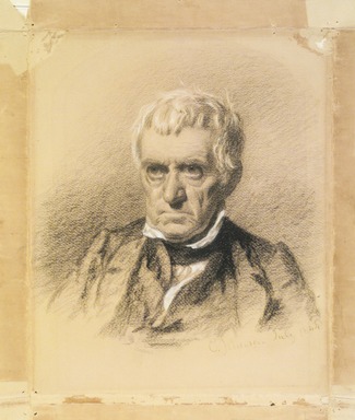 Eastman Johnson (American, 1824-1906). <em>Old Man</em>, July 1844. Charcoal and white chalk on paper, Sheet: 12 13/16 x 10 3/4 in. (32.5 x 27.3 cm). Brooklyn Museum, Carll H. de Silver Fund, 32.1717.1 (Photo: Brooklyn Museum, 32.1717.1_transp5891.jpg)