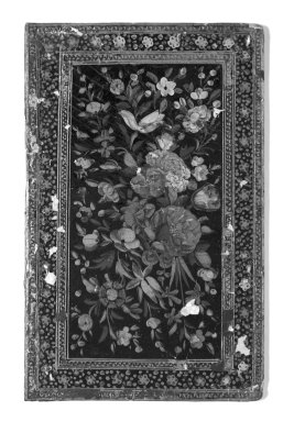  <em>One Leaf of a Book Cover</em>, 19th century. Lacquer on papier mâché, 6 1/4 x 10 1/4 in.  (15.9 x 26.0 cm). Brooklyn Museum, Gift of the Charlotte Beebe Wilbour Memorial, 32.1758 (Photo: Brooklyn Museum, 32.1758_exterior_bw.jpg)