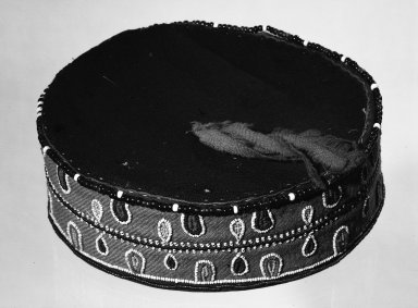 Blackfoot. <em>Cap</em>, 20th century. Cloth, beads Brooklyn Museum, Bequest of W.S. Morton Mead, 32.2099.32579. Creative Commons-BY (Photo: Brooklyn Museum, 32.2099.32579_bw.jpg)