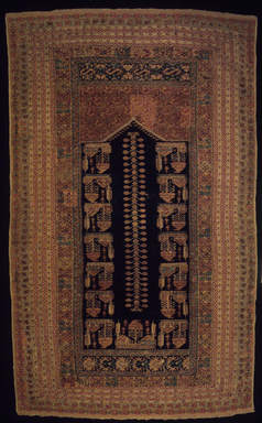  <em>Prayer Carpet</em>, 19th century. Wool, Old Dims: 80 1/2 x 48 3/4 in. (204.5 x 123.8 cm). Brooklyn Museum, Gift of the executors of the Estate of Colonel Michael Friedsam, 32.542. Creative Commons-BY (Photo: , 32.542.jpg)