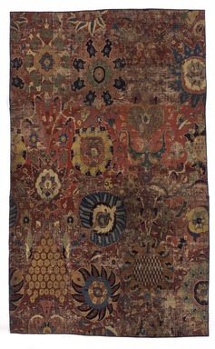  <em>Fragment of a Vase Carpet</em>, 17th century. Wool and cotton, Old Dims: 105 x 63 1/2 in. (266.7 x 161.3 cm). Brooklyn Museum, Gift of Horace O. Havemeyer, 32.60. Creative Commons-BY (Photo: Brooklyn Museum, 32.60.jpg)