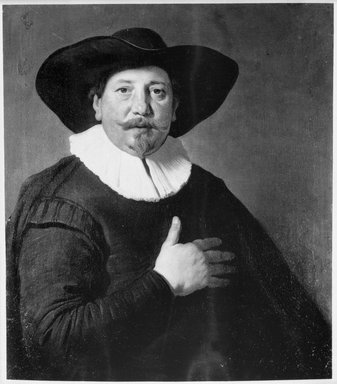 Jacob Adriaensz. Backer (Dutch, 1608/9-1651). <em>Portrait of a Man</em>, ca. 1637-1638. Oil on canvas, 29 3/4 × 25 5/8 in. (75.6 × 65.1 cm). Brooklyn Museum, Gift of the executors of the Estate of Colonel Michael Friedsam, 32.793 (Photo: Brooklyn Museum, 32.793_acetate_bw.jpg)