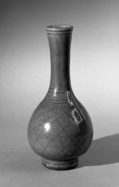  <em>Vase</em>, 1368-1644. High-fired ware with glaze, 10 1/4 x 4 7/8 in. (26 x 12.4 cm). Brooklyn Museum, Gift of the executors of the Estate of Colonel Michael Friedsam, 32.902. Creative Commons-BY (Photo: Brooklyn Museum, 32.902_bw.jpg)