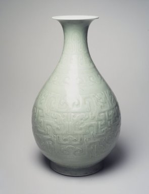 <em>Vase</em>, 1736–1795. Porcelain with glaze, 17 3/8 x 10 3/8 in. (44.2 x 26.3 cm). Brooklyn Museum, Gift of the executors of the Estate of Colonel Michael Friedsam, 32.926. Creative Commons-BY (Photo: Brooklyn Museum, 32.926_transp6284.jpg)