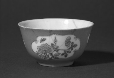  <em>Small Cup and Saucer</em>, late 18th–19th century. Porcelain with overglaze enamels against red glaze, A: 1 1/2 x 2 13/16 in. (3.8 x 7.2 cm). Brooklyn Museum, Gift of the executors of the Estate of Colonel Michael Friedsam, 32.964a-b. Creative Commons-BY (Photo: Brooklyn Museum, 32.964a_bw.jpg)