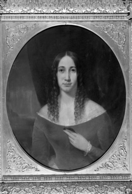 Charles Cromwell Ingham (American, 1796-1863). <em>Mrs. Neall</em>, ca. 1845. Oil on canvas, 29 15/16 x 24 7/8 in. (76 x 63.2 cm). Brooklyn Museum, Bequest of Augusta A. Baldwin, 33.16.2 (Photo: Brooklyn Museum, 33.16.2_acetate_bw.jpg)